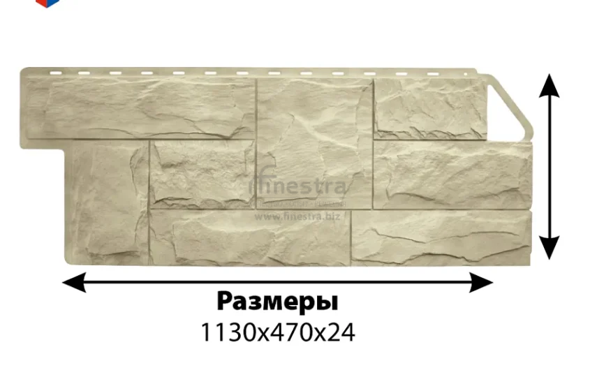 Фасадная панель (гранит) ЭКО Альта-Профиль 1130х470х23мм 0.46м2 Коричневый