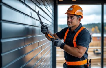 Установка композитных панелей